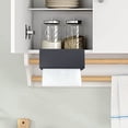 thumbnail image 3 of Cabinets Paper Towel Holder Under Cabinet Dispenser Over Door Towel Rack Suitable for Kitchen Bathroom Durable Metal Rack for Organized Spaces, 3 of 3
