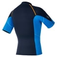 thumbnail image 4 of Xnihocha Man 15mm Neoprene Wetsuits Top Short Sleeve Rash Guard Shirts Professional Swimwear Navy Blue 3XL, 4 of 5
