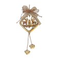 thumbnail image 1 of Metal Diamond Shaped Ornament With Reindeer (Gold) - Set of 6, 1 of 1