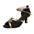 thumbnail image 2 of Qertyioot Sandales Femmes Confortables Mode Unie Rumba Valse Bal Chaussures de Danse Latine, 2 of 9