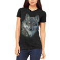 thumbnail image 1 of Timber Wolf Face Juniors Soft T Shirt, 1 of 1
