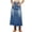 Blue, variant on Tumotour Denim Skirt For Women Button Down Cargo High Waist Long Skirt Knee Length Denim Skirts With Cargo With Pockets