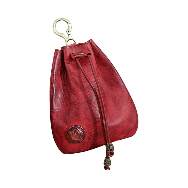 TIMIFIS Storage Device, Cow Vintage Storage Bag Wallet Cow Leather Women's Key Bag Dorm Room Essentials