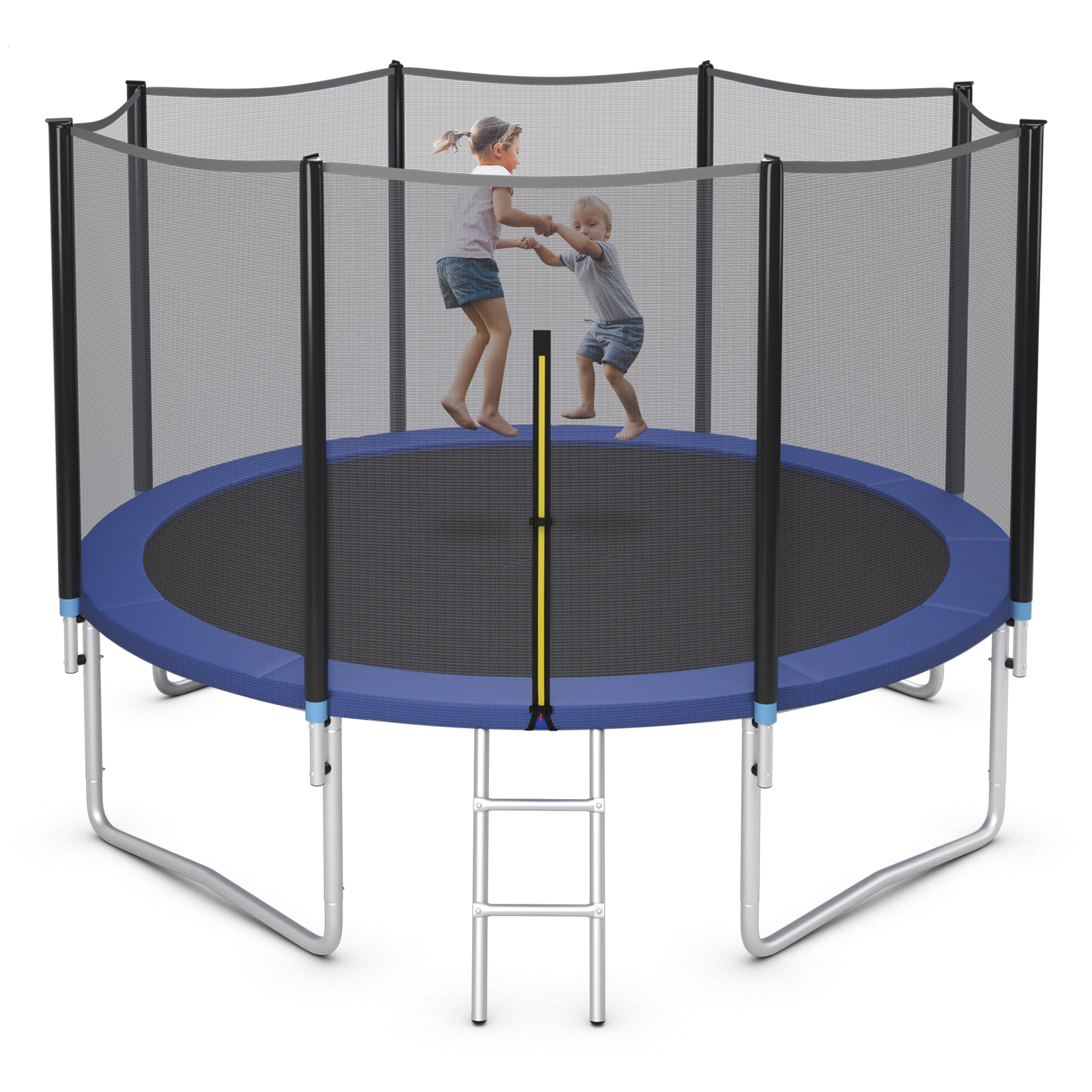 Patiojoy Trampoline de 14 Pi avec Filet de Sécurité et Tapis de Saut à Ressorts
