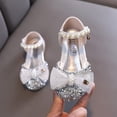 thumbnail image 1 of RXIRUCGD Chaussures Mode Été Sandales Filles Robe Performance Chaussures de Danse Paillettes Perle Maille Nœud Boucle Chaussures de Princesse, 1 of 9