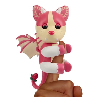 Adopt Me! x Fingerlings, Adopt Me!: Strawberry Shortcake Bat Dragon, Legendary Interactive Pet with 40+ Sounds & Reactions (Ages 5+)