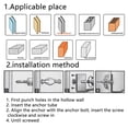thumbnail image 2 of Chendee 50Pcs Self-Drilling Drywall Anchor Kit - Hollow Wall Anchors With Screws, 2 of 8