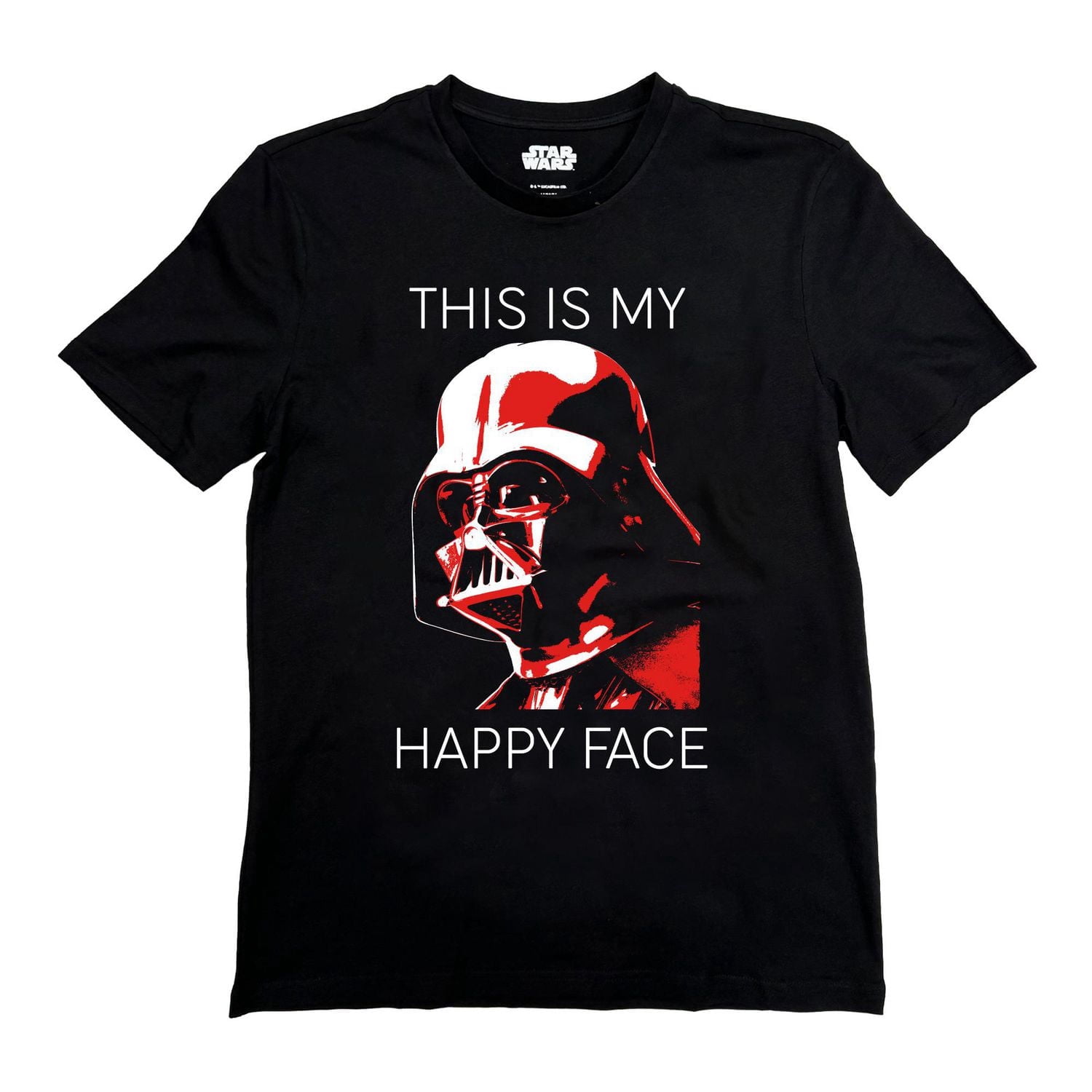 Star Wars Men's Vader Happy Face Short Sleeve T-Shirt