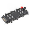 thumbnail image 4 of 4 broches de refroidissement PWM Hub, 4pin argb moyeu pour alimentation SATA Alimentation efficace de refroidissement multi-connexion RVB Éclairage RVI, 4 of 7