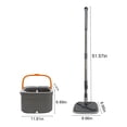 thumbnail image 3 of TopLLC Spin Mop and Bucket with Wringer Set, Support Self Separation Sewage and Clean Water, Telescopic Stainless-Steel Mop Cleaning Bucket Mop for Floors Kitchen on Clearance, 3 of 9