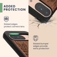 thumbnail image 3 of MISSUNNY Wood Case Compatible with Google Pixel 9 / Pixel 9 Pro Case - Cover - Rising Sun Dark Brown, 3 of 4