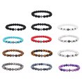 thumbnail image 3 of Bracelets pour Hommes en Perles de Pierre Naturelle Bracelet Perles de Pierre Rondes Bijoux Résistants à l'Usure Joncs en Corde Élastique Bracelet Tigre Mode Fête Type 3, 3 of 7