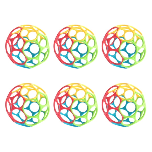 Bright Starts - 4" Oball Classic - Red-Blue-Green-Yellow - 6 Pack