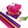 thumbnail image 3 of Firefly Hope 17 Inches X 9.84 Feet Purple Matte Metallic Wrapping Paper, Solid Color for Birthdays, Weddings & DIY Bouquets, 3 of 5