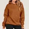 thumbnail image 2 of RKSTN Hoodies for Women Casual Plus Size Long Sleeve Solid Color Pullover Tops Fall Fashion Lightweight Loose Drawstring Sweatshirt, 2 of 9