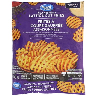 Frites à coupe gaufrée assaisonnées Great Value 550g 550 g