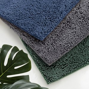 Sentmoon Rug salle de bain tapis de bain Rug, extra doux et absorbant tapis de salle de bains Rugs, lavable en machine, non glissant tapis coureur pour baignoire, douche, et salle de Bain