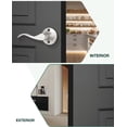 thumbnail image 4 of Satin Nickel Door Handle Interior Brushed Nickel Passage Door Lever for Hall and Closet Keyless Door Lock Set Reversible for Left Right Sided Doors Leverset Handleset, 4 of 6