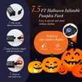 thumbnail image 4 of Costway Halloween 7.5 FT Inflatable Pumpkin Combo Decoration w/ Witch Black Cat, 4 of 9