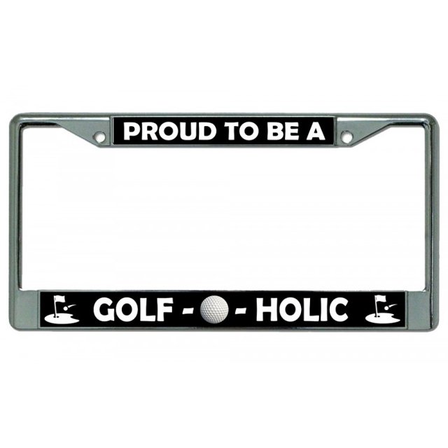 Fier d'Être un Cadre de Plaque de Golf O Holic Chrome License
