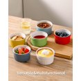 thumbnail image 4 of Hasense Ramekins Oven Safe, 6-Piece Set - 8 oz Ceramic Dipping Sauce Cups for Baking, Dessert, Dishwasher Safe, Multi Color, 4 of 7