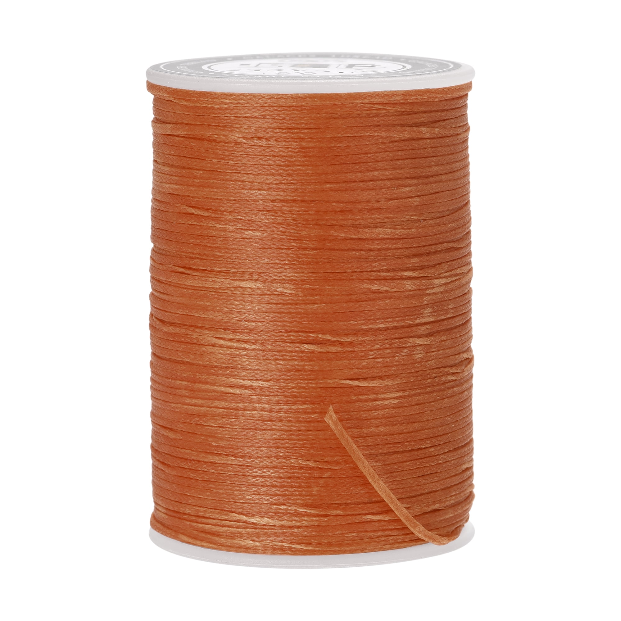 Unique Bargains Fil à Coudre en Cuir Ciré en Polyester Orange Brûlé, 98 Verges