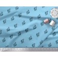 thumbnail image 2 of Soimoi Rayon Fabric Leaves & Lotus Block Decor Fabric Printed Yard 42 Inch Wide, 2 of 3