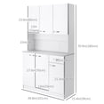 thumbnail image 3 of HOMCOM Modern Buffet with Hutch, Kitchen Cabinet with Storage Cupboard, 3 of 9