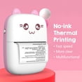 thumbnail image 2 of Graflsoa Bluetooth Thermal Printer - Compact Cat Design, Portable for Barcode & Label Printing, Includes 1 Roll Paper & Built-in Battery, Blue or Pink, ABS Material, 200 DPI, BLE4.0, 1000mAh, 2 of 6