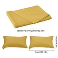 thumbnail image 3 of Birdeem Queen Size Sheet Set, Polyester Bed Sheets, Solid Color Washable Fitted Sheet with Pillowcases, Soft Comfortable and Durable for Restful Sleep, 3 of 9