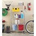 thumbnail image 4 of Étagère en fil métallique à 5 niveaux Supreme Whitmor - Support de rangement robuste sur roulettes, chrome, 4 of 5