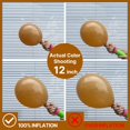 thumbnail image 3 of PartyWoo Chocolate Brown Balloons, 100 pcs Brown Balloons Different Sizes Pack of 18 Inch 12 Inch 10 Inch 5 Inch for Party Birthday Decorations Wedding Decorations, 3 of 8