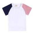 thumbnail image 3 of Ensemble Deux Pièces T-Shirts pour Filles Couleur Unie Col Rond Manches Courtes et Shorts, 3 of 7