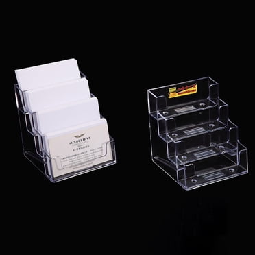 Acrylic Business Card Holder for Desk Multiple Business Card Holders, Business Card Stand Business Card Display Holder, Clear Plastic Business Card Holder Display Office