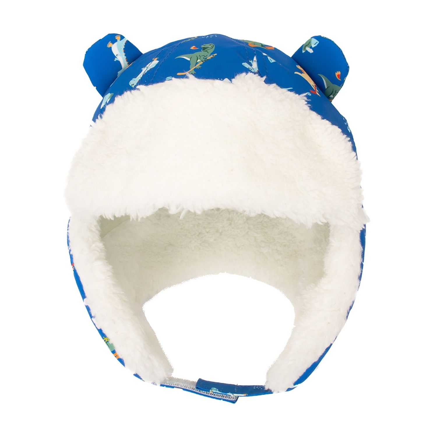 FlapJackKids - Water Repellent Trapper Hat Dino on Ice M 2-4Y