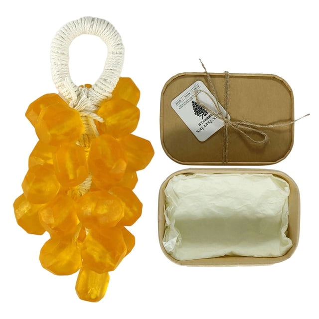 Crystal Grape Soap 2 Calendula, Grape Soap On A Rope Handmade Grapes Cluster Shaped Soaps & Body Grapes Bunch Soaps For Shower Hanging For Kitchens Or Bathrooms DIY Home Decor,Air Freshening