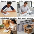 thumbnail image 4 of Trailmaker Bulk Notebooks (50 Pack), One Subject Notebooks College Ruled, 140 Pages (70 Sheets),Spiral Bulk Notebooks for Kids, School Supplies, Journaling, Note Taking, Students, and Work, 4 of 10