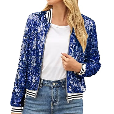 Kcodviy Ladies Sequin Stripe Long Coats Long Sleeve Casual Coat Jackets for Women Plus Size 4X Women's Anorak Jacket Long Womens Coat Woman Winter Coat