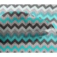 thumbnail image 5 of oneOone Viscose Chiffon Turquoise Blue Fabric Chevron Sewing Material Print Fabric By The Yard 42 Inch Wide-RW, 5 of 5