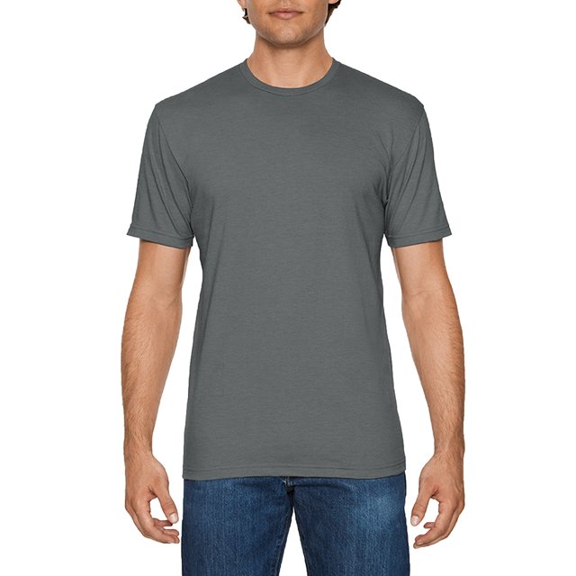 Gildan T-Shirt CVC Softstyle pour Hommes, 3TG, Gris Canon