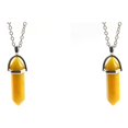 thumbnail image 3 of QualitChoice Hexagon Column Charm Exquisite Women Men Making Findings Handmade Anniversary Hanging Pendants Colorful Crystal Yellow 2Set, 3 of 6