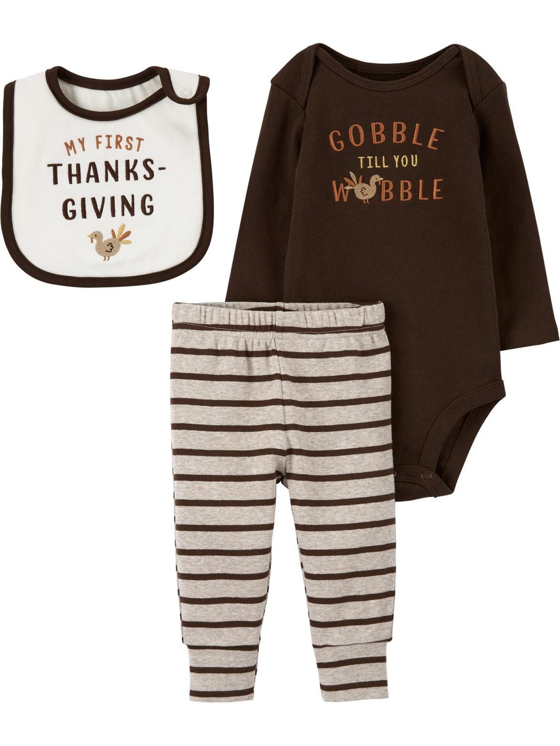Carter's Child of Mine 3Pc Set - Brown Turkey