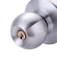 thumbnail image 4 of Boutons de Poignée de Porte Ronds Serrure de Porte Ronde en Acier Inoxydable Chambre Salon Salle de Bain Serrure de Porte d'Entrée avec Clé, 4 of 9