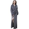 thumbnail image 1 of LinYooLi Women's Lapel Fleece Bathrobe Soft Plush Spa Robe Warm Pajamas with Pockets Soft Pjs Loungewear for Women, 1 of 4