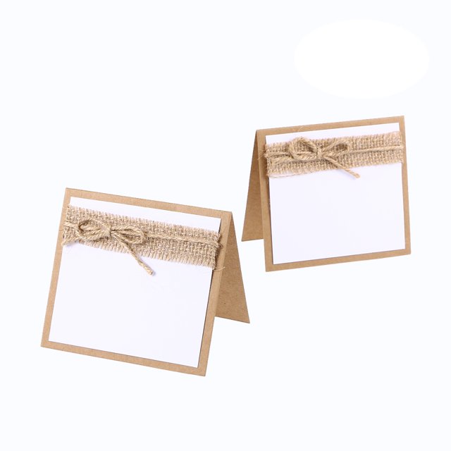 10 Pcs Cartes de Table pour Invités pour Mariage Rustique Chic Shabby