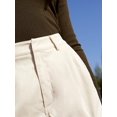 thumbnail image 3 of ORUYROP Women's Asymmetrical Solid Overlap Bodycon Workwear Skirt, 3 of 7