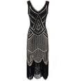 thumbnail image 2 of Gspmoly Robes pour Femmes, Grande Taille Vintage Années 1920 Robe Charleston à Franges Superbe Soirée Fête Cocktail Robe Cocktail Offres du Jour, 2 of 4