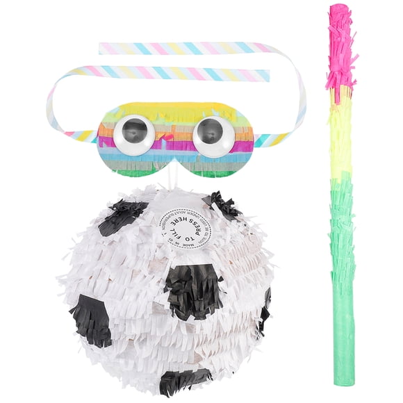 1 Ensemble de Piñata de Soccer Piñata de Soccer pour Fête d'Anniversaire Piñata à Thème Sportif avec Bâton Store