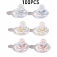 thumbnail image 4 of Ruiboury 100piece Soft Clear Silicone Earring Backs Set Of 100 No-Irritate Stud Backs Earring Backs For Studs C, 4 of 6