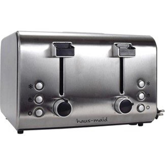 Coffee Pro CFPOG8590 Stainless Steel Haus-Maid 4-Slice Toaster, Gray
